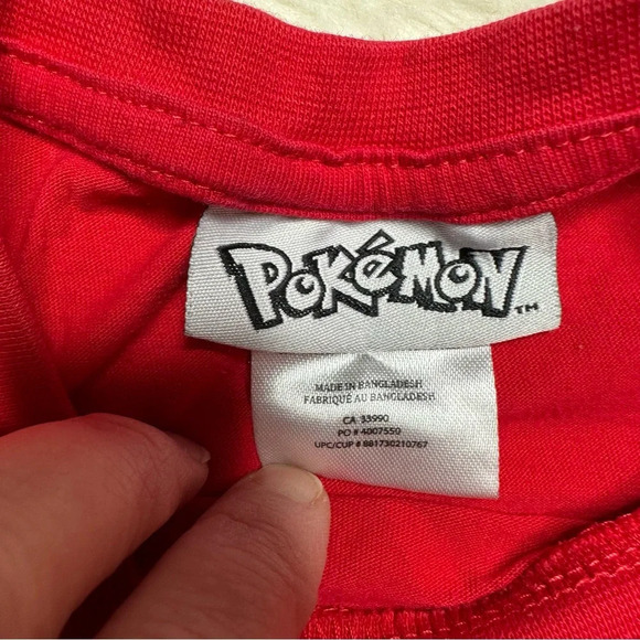 Pokemon Trainer T-Shirt Red & White Size 6 - Picture 7 of 16
